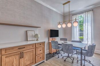 Business center equipped with a printer