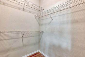 Spacious walk-in closets