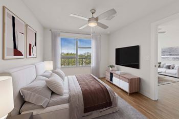 Versatile studio-, one- and two- bedroom layouts including den or study options