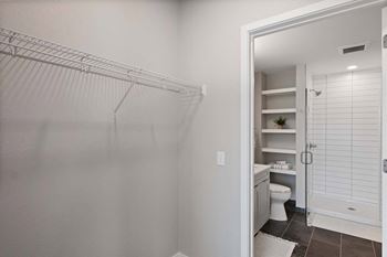 Spacious walk-in closets*