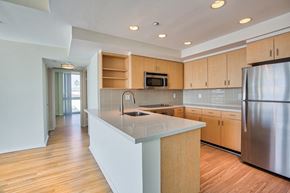 Santa Monica apartment for rent - Modern kitchen with breakfast bar at Sea Castle, Santa Monica