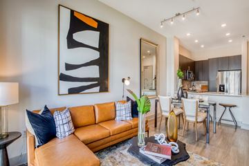 Medford apartment for rent - a living room with a couch and a table