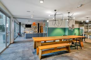 San Francisco apartment for rent - Resident lounge kitchen and bar at Dogpatch, San Francisco