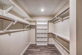 Spacious walk-in closets