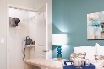 Walk in closets with built-in shelving