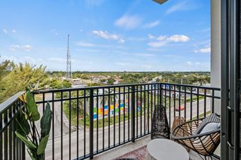 Balcony at windsor ludlam trail in miami, fl.