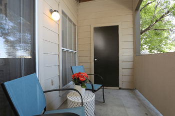 Balcony with storage