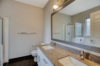 Oversize baths with double vanities*