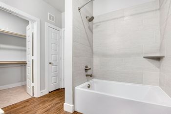 Ceramic tile bathrooms with soaking tubs