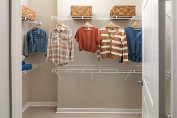 Spacious walk-in closets