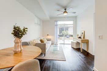 Living and dining areas