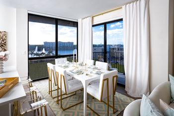 Floor to ceiling windows with great views 