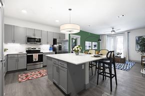 Austin apartment for rent - Our chef-inspired kitchens include designer finishes and stainless steel appliances at Yaupon by Windsor, Austin, Texas