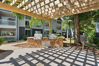 Outdoor grilling stations with lounge seating