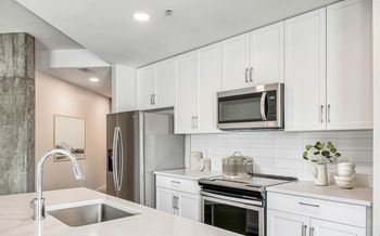 Select from gray or white shaker cabinets*