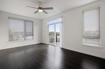 Living room with ceiling fan