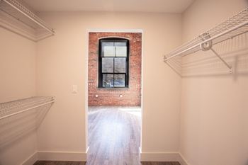 Built in shelving in closet