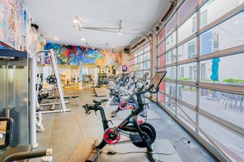 State-of-the-art fitness center, indoor/outdoor fitness, fully stocked fitness center