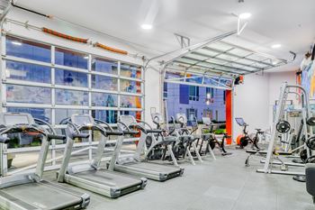 State-of-the-art fitness center, indoor/outdoor fitness, fully stocked fitness center