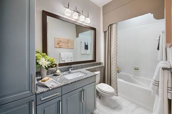 Garden tubs and stand up showers