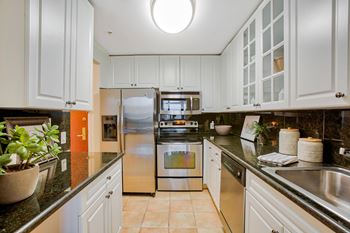Gourmet kitchens with granite counter tops*