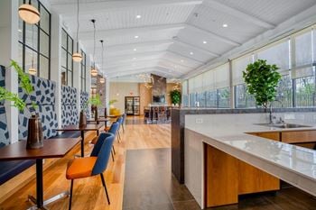 Now open! Renovated resident clubhouse with dedicated coworking space and entertainment lounge