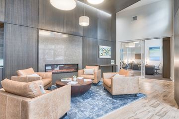 Kirkland apartment for rent - a living room with couches and a fireplace