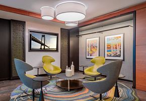 Arlington apartment for rent - comfortable lounge seating at IO Piazza by Windsor, Arlington, Virginia