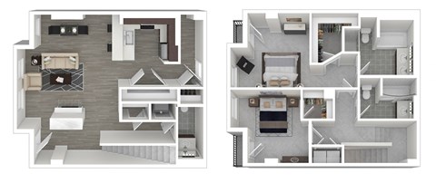 Floor plan for 2 beds, 2.5 baths, 1667 sqft