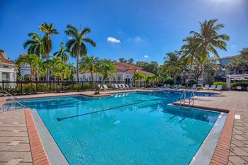 Resort-style pool plaza