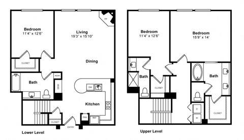 Floor plan for 3 beds, 3 baths, 1730 sqft