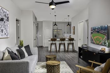 Living room come kitchen view