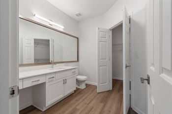 Spacious walk-in closets