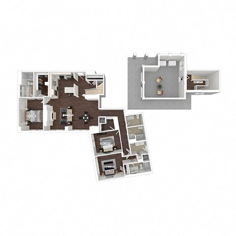 Floor plan for 3 beds, 3.5 baths, 2119 sqft