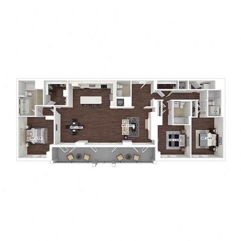 Floor plan for 3 beds, 3.5 baths, 2175 sqft