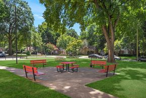 Memphis apartment for rent - A park with picnic tables and benches.