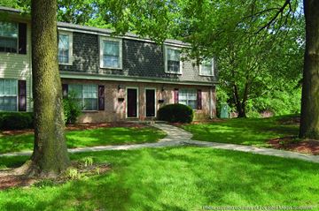 Indianapolis apartment for rent - A tree stands in front of a house.