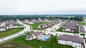 Norfolk apartment for rent - an aerial view of a neighborhood of apartments with a swimming pool