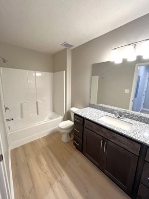 North Platte apartment for rent - Phase 2 bathrooms with solid surface countertops in bathrooms and kitchen
