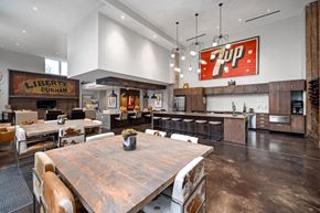 Durham apartment for rent - a large dining room with a table and a kitchen