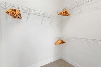 Spacious walk-in closets