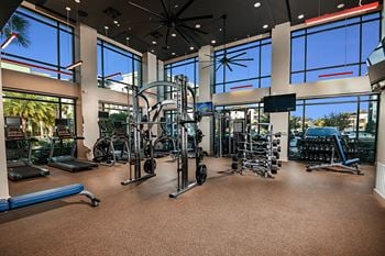 State-of-the-art fitness center with the latest cardio, weight and trx® suspension equipment