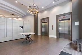 North Bethesda apartment for rent - A modern dining area with a table and chairs.