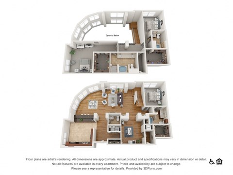 Floor plan for 3 beds, 3.5 baths, 2775 sqft