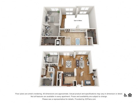 Floor plan for 2 beds, 2 baths, 2515 sqft