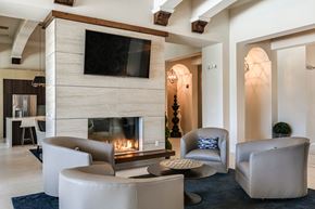 Windermere apartment for rent - a living room with a fireplace and a tv