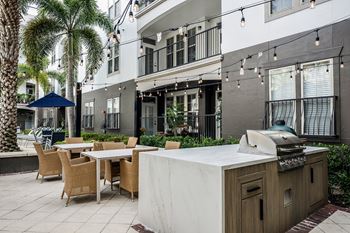 Outdoor gas grilling stations