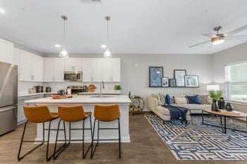 Modern hardwood-style floors