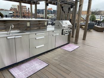 Rooftop outdoor kitchen