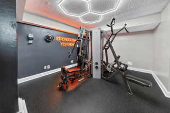 24- Hour fitness center with free weights